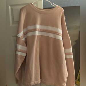 Nuuds Varsity crew neck in pink